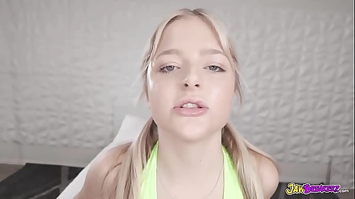 Blonde Teen INCREDIBLE BBC Interracial Blowjob